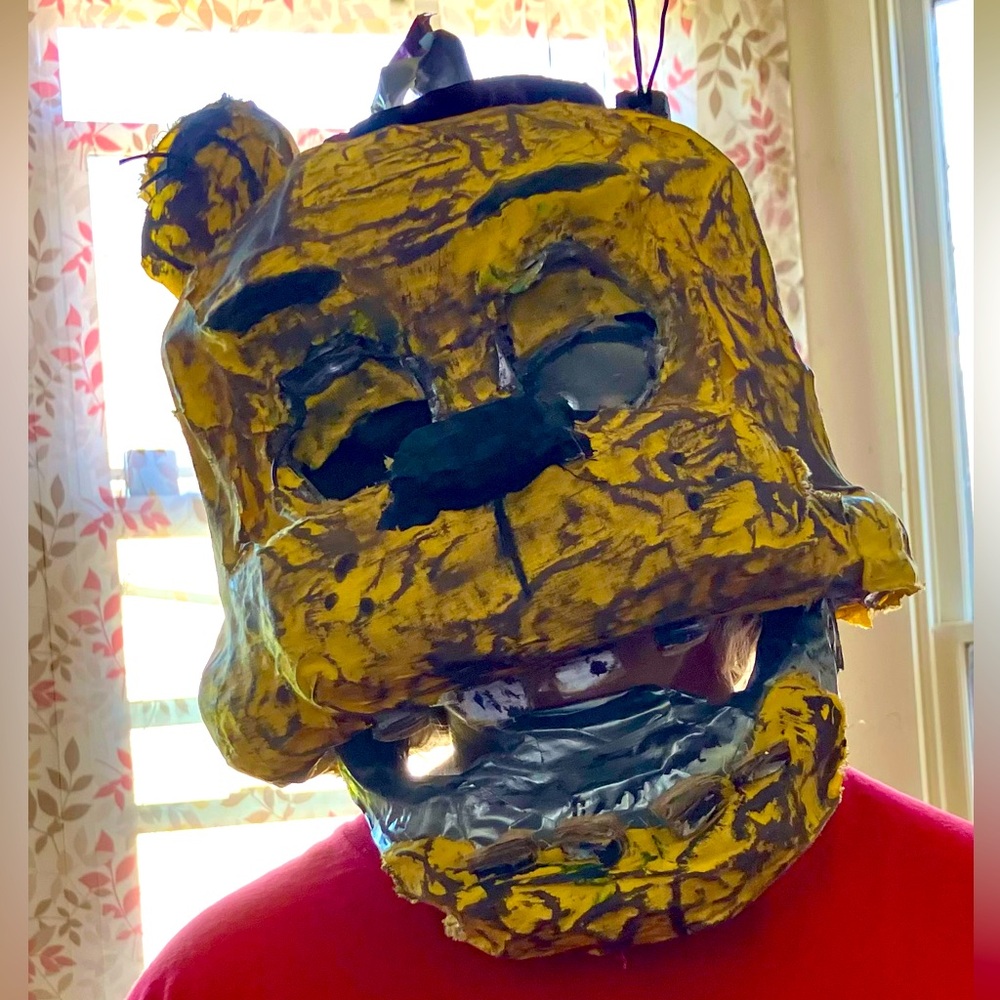 Five Nights at Freddy’s FNF Fred Bear homemade cosplay / costume helmet / mask.